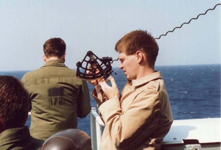 Peter with a sextant
